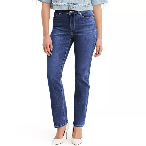NWT Levis Jeans Classic Straight Women 28/6 Blue Denim Normcore Casual School - Picture 1 of 15